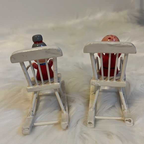 🤶Vintage Wooden Santa & Mrs Clause 3” Decorations🎅🏻 - Picture 4 of 4